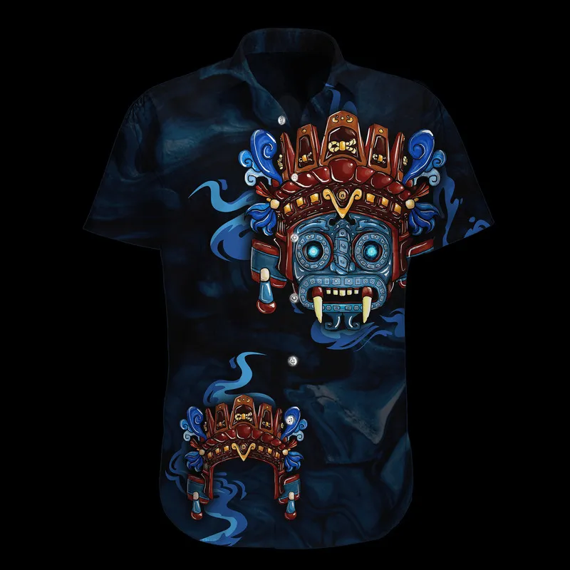 PLstar Cosmos Mexico Personalized Custom Name Hawaiian Shirts Fashion 3DPrint Summer Funny Beach Short Sleeve Casual A 3 220713