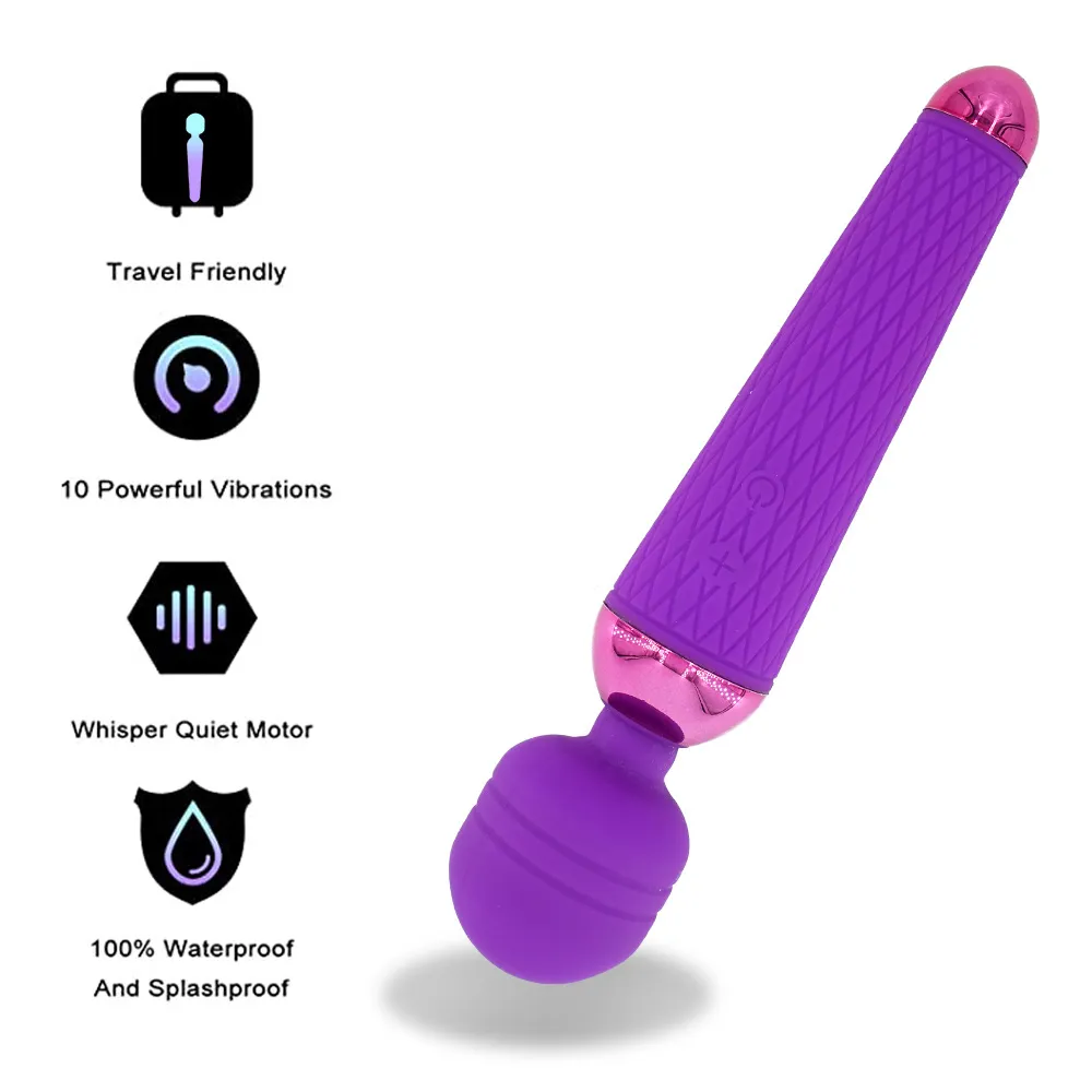 Kraftfull magisk trollvibrator 10 hastigheter vibrerande sexiga leksaker för kvinnor klitoris stimulator g-spot massager kvinnlig masturbator