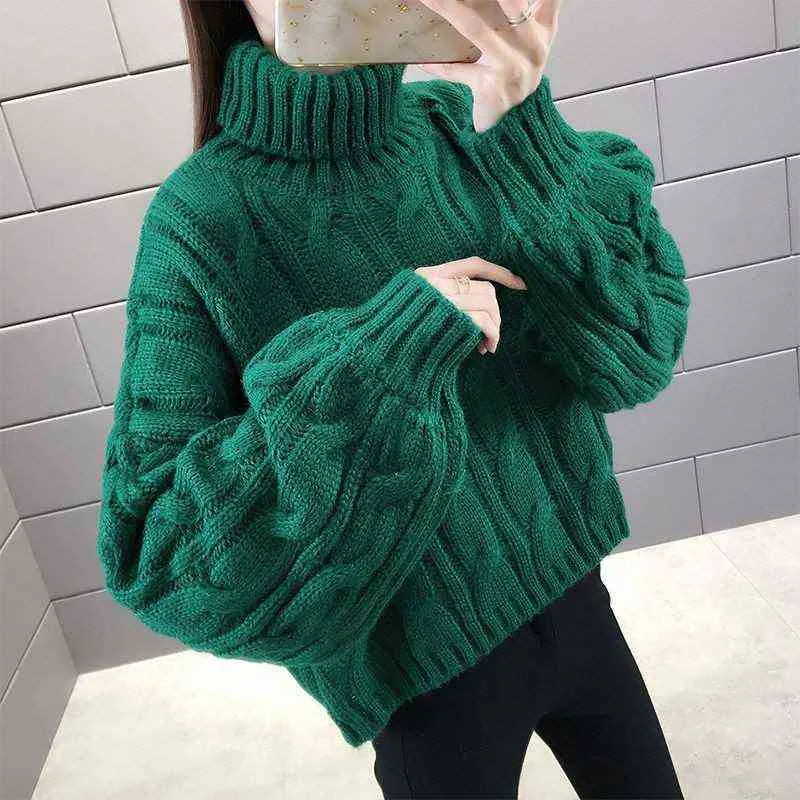 秋と冬の女性のセーター新しいハイネックセーターの女性の底