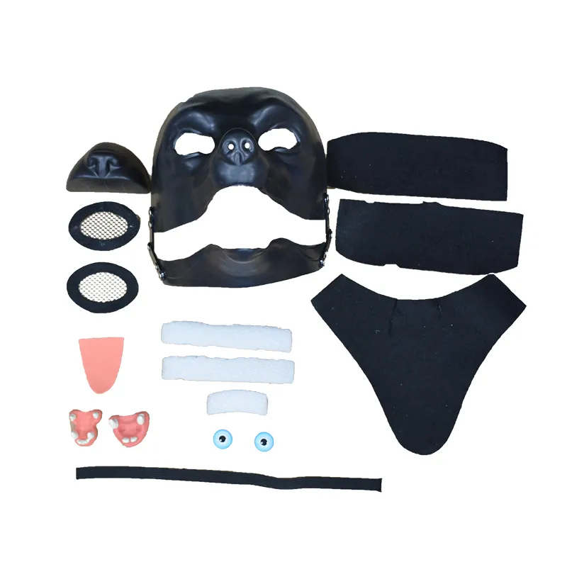 DIY Animal Moving Mouth Blank Mask Basform av vargset Package Gör din egen Halloween Mask 2207048013971