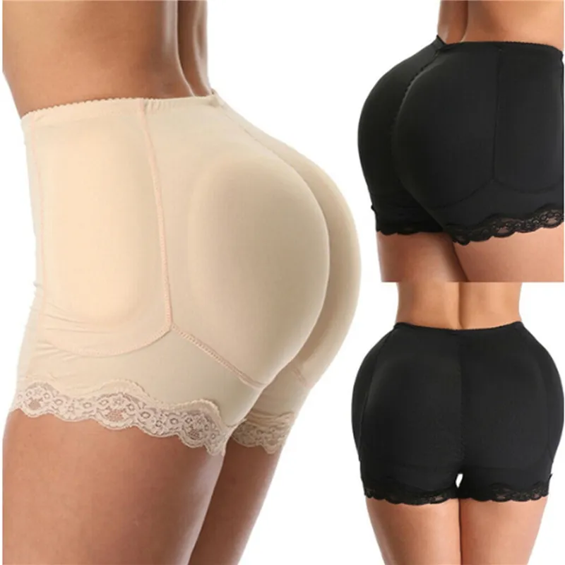 Women Shapers Plus Size 5XL Push Up Tummy Control Ladies Panties Lace High Waist Fake Ass Padded Female Shapwear 220702