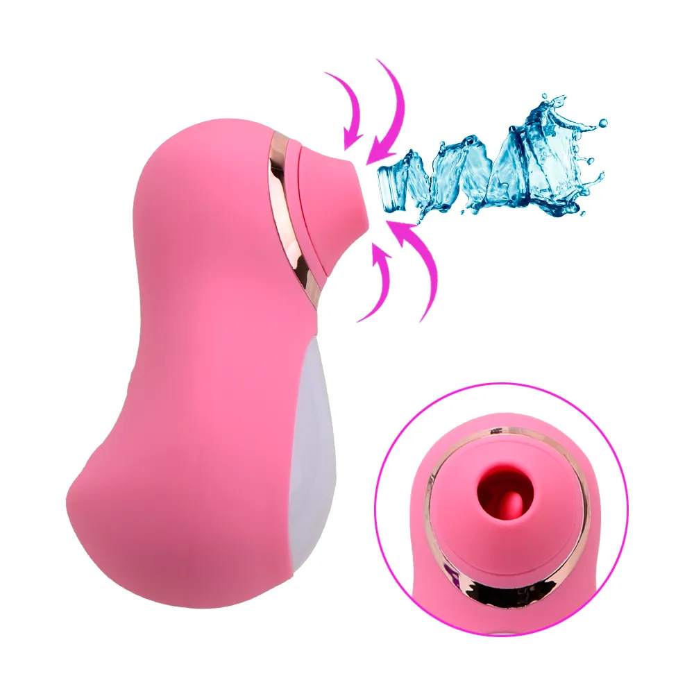 Ertico Pinguim Vibrador Mamilo Cessulador Clitoral 10 Velocidades Силикон силикон G-Ponto Sexyo Oral Lambendo Lngua Brinquedos sexyuais para mulhe