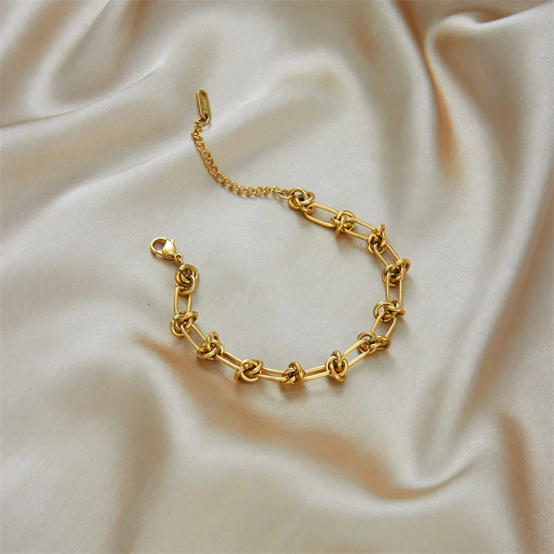 DIEYURO Bracciale a catena in acciaio inossidabile 316L color oro argento donna Classico regalo di gioielli da polso ragazza di moda a prova di ruggine 220726