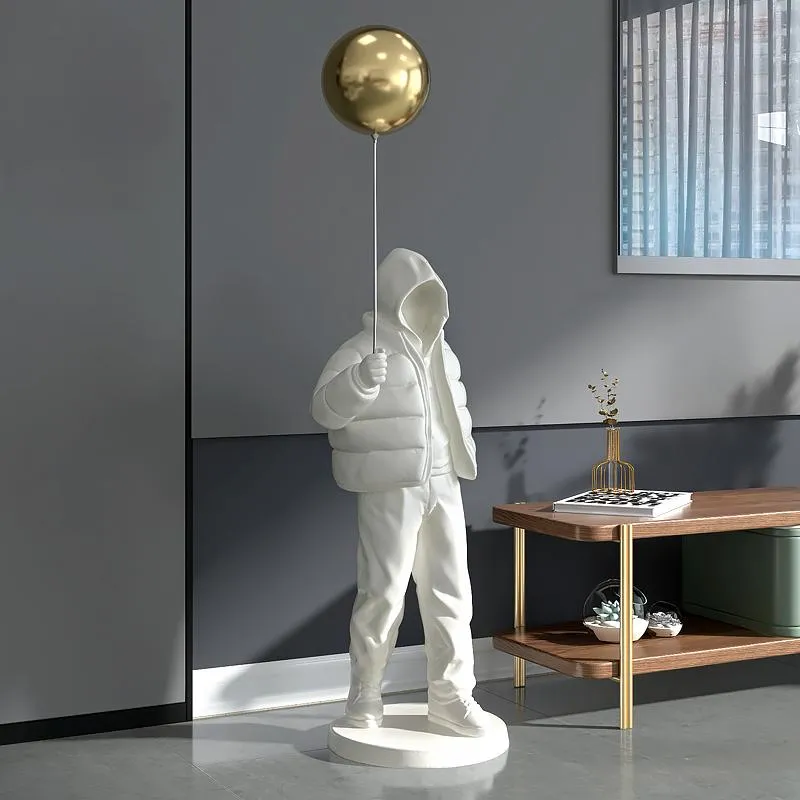 Obiekty dekoracyjne figurki nordycki styl oryginalny balon bo chłopiec figura figura statua domowa dekoracja domu duża lądowanie salon 262i