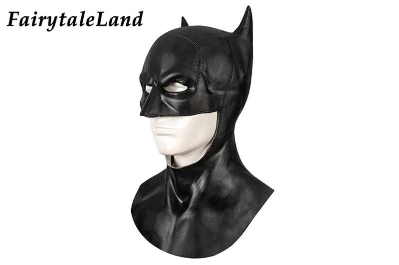 Halloween Cosplay Bruce Head Wear Maschere da pipistrello Robert Full Latex Mask Helmet Zipper up copricapo 220715