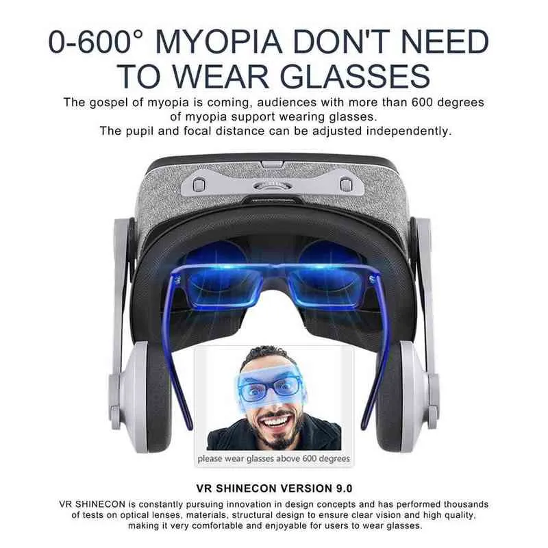 Hot Metaverse VR -headset kompatibelt med iPhone- och Android -telefoner G07E Justerbara VR -glasögon som gåva för barn och vuxna H220422