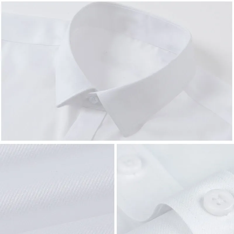 Корона мужская рубашка не железная противосвязка бренда стройная тенденция с длинным рукавом мода одежда 220322