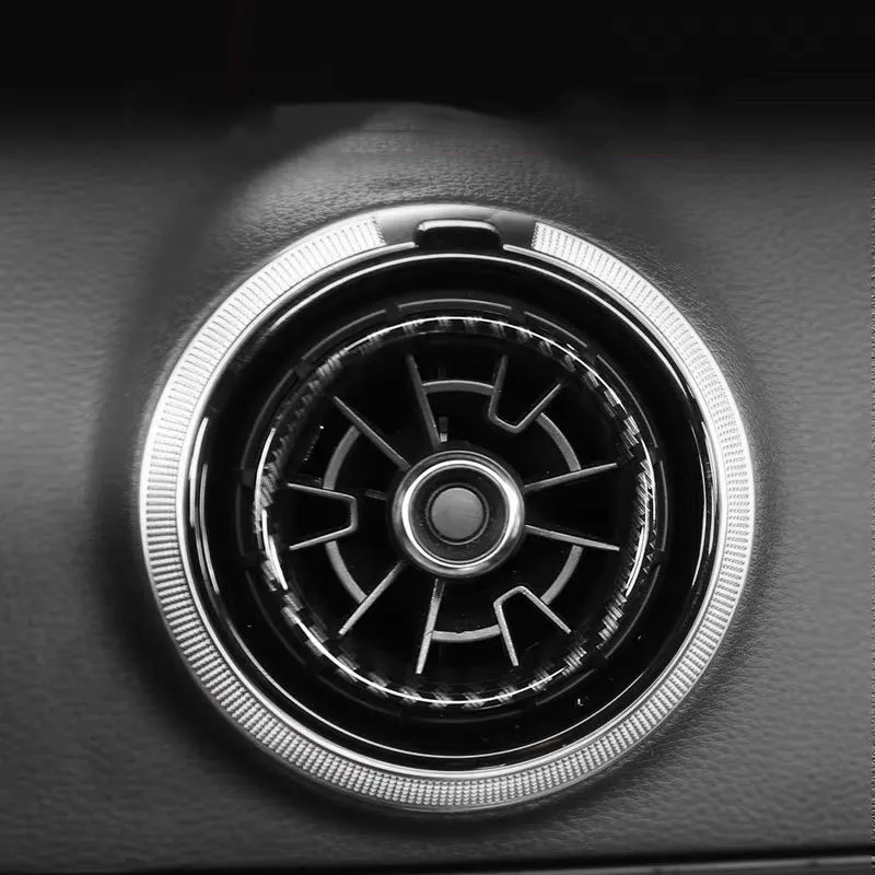 Console centrale Climatiseur Climatiseur Cadre de couverture de cadre pour Audi A3 8V 2013-2019 Fibre de carbone Vents d'air d'air intérieur