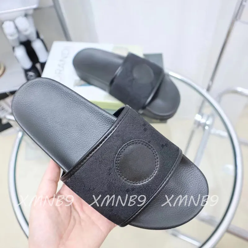 Top Quality Men Women Slippers Summer Rubber Sandals Beach Slide Fashion Embroidery Three-dimensional Font Indoor Shoes Size 35-44