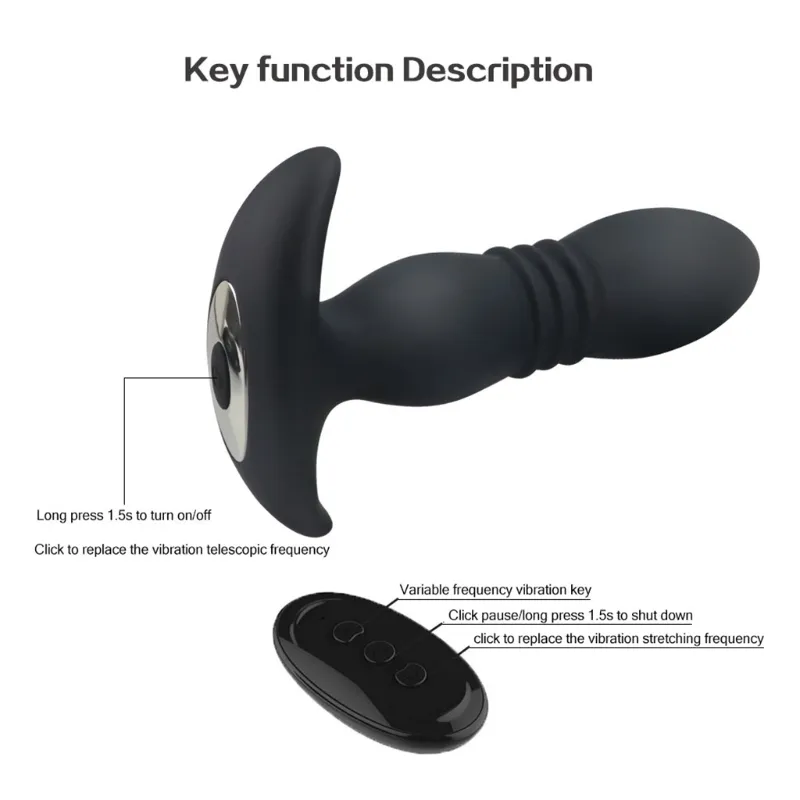 12 frequenz Teleskop Plug Prostata Vibrator Fernbedienung Massager Butt Stimulation Erwachsene sexy Spielzeug Drop Shipping