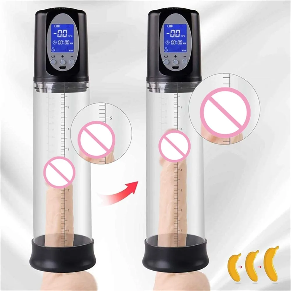 USB Rechargeable Vacuum Penis Pump Male E-rection Enlargement Training Adult sexy Toys