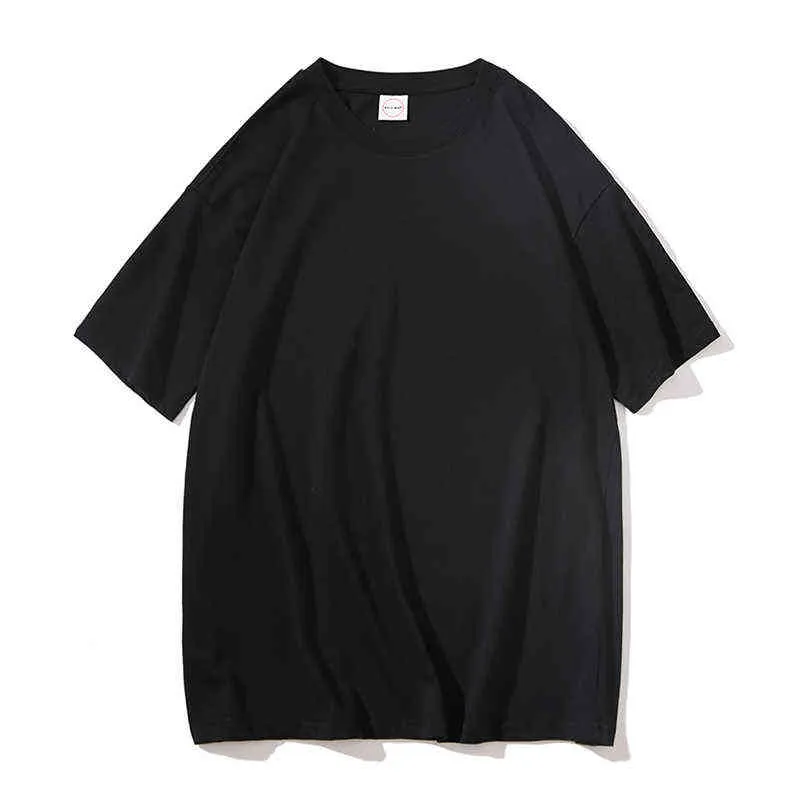 2021 nouveau été t-shirt couleurs unies en vrac hommes Harajuku design de mode 100% coton à manches courtes col rond t-shirts S-3XL G220512