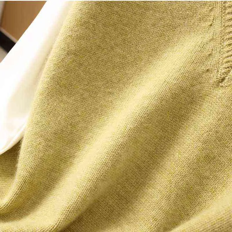 Damen Tanks Camis Herbst neuer gestrickter Kaschmirpullover Damen V-Ausschnitt Pullover mit ärmelloser einfarbiger Weste Temperament