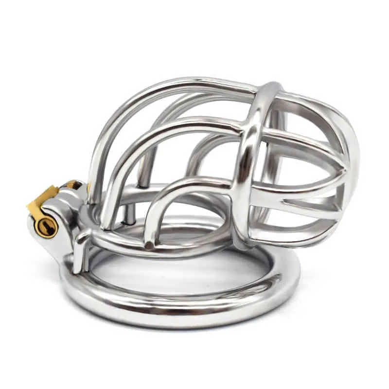 Ergonomique En Acier Inoxydable Verrouillage Furtif Dispositif De Chasteté Masculine Cock Cage Fétiche Virginité Pénis Verrouillage Cock Ring Ceinture De Chasteté S056