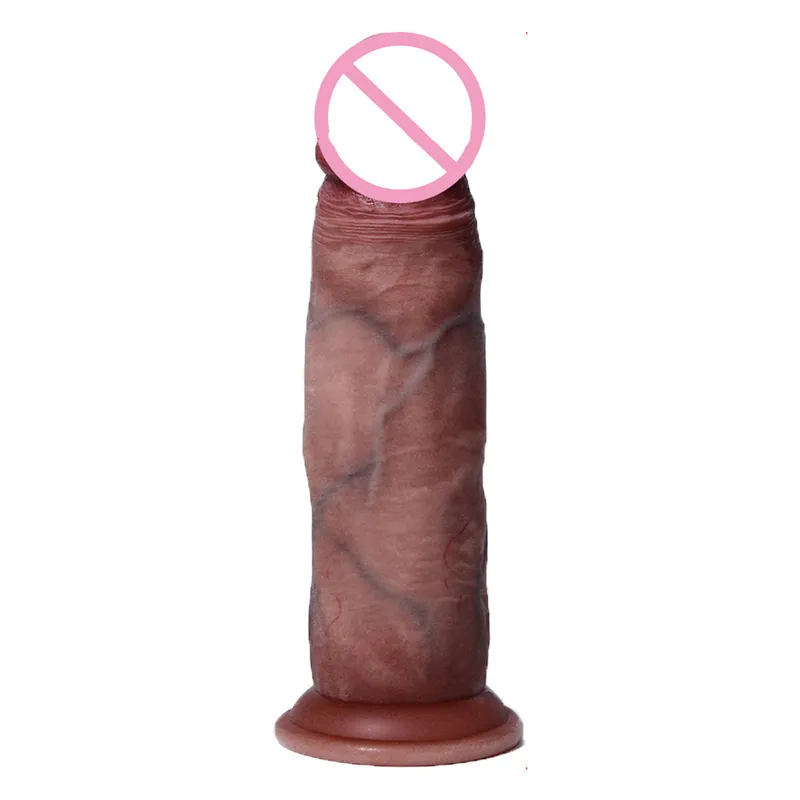 Realistic Penis Sliding Foreskin Simulation Soft Dildo sexy Toys Huge Dick Clitoris Stimulating Tools Female Masturbator
