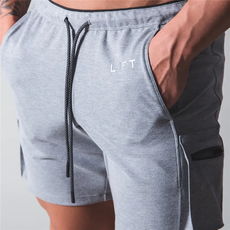 Summer Running Shorts Men Letter Print Elastic Waist Jogging Gym Fitness Shorts Quick Dry Training Casual Shorts Pants Male 220617