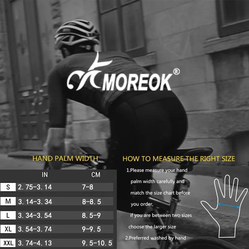 Moreok Cycling Gloves Half Finger Bike 5mm vloeistof gelpads Bicycle Shock Absorbing Mountain Anti 220624