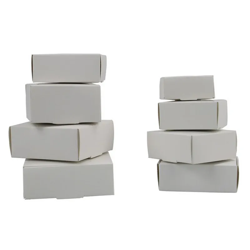 50 stks Kraft Paper Candy Box Handmade DIY Soap Sieraden Geschenk opslag Verpakking Tas Home Kerstfeest Gefoort Wedding Decoratie 220427