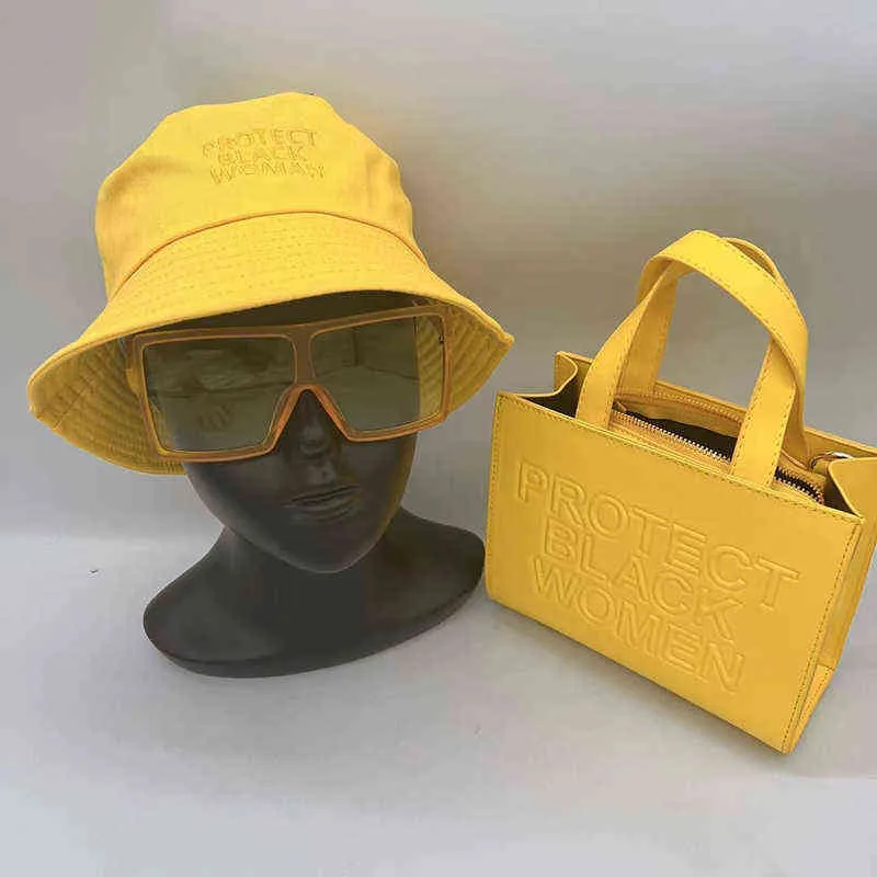 Protect Black Women Set 2022 Summer Beach Shopping Bag Glasses Bucket Hat Famous Designer Shoulder Purse and Handbags G220531