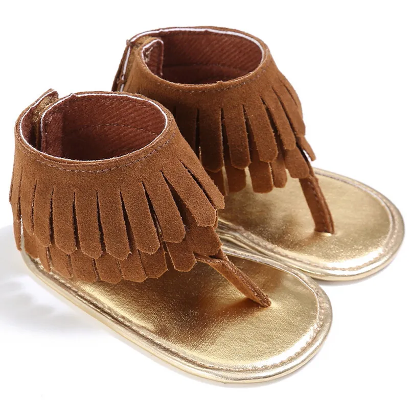 Pudcoco US Stock Fashion Lovely Baby Toddler Infant Tassel Moccasin Sandal Girls Kids Soft Sole Shoes 018M 220621