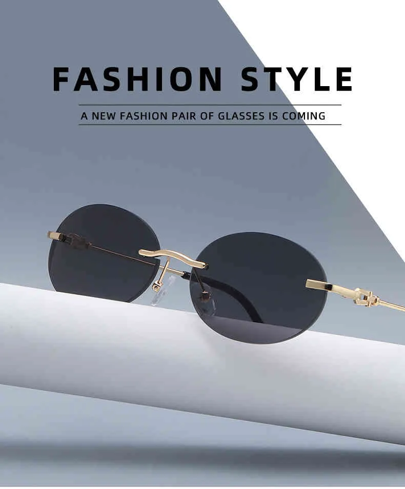 Óculos de sol ovais masculinos e mulheres, Única ponte dupla de luxo, retro, steampunk, uv400, 2022