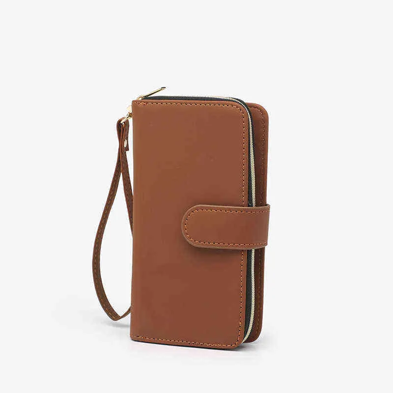 Uzun cüzdan moda cep telefonu çantası Korean sürümü cüzdan büyük kapasite kartı klip çok işlevli değişim çanta cüzdanı 220625