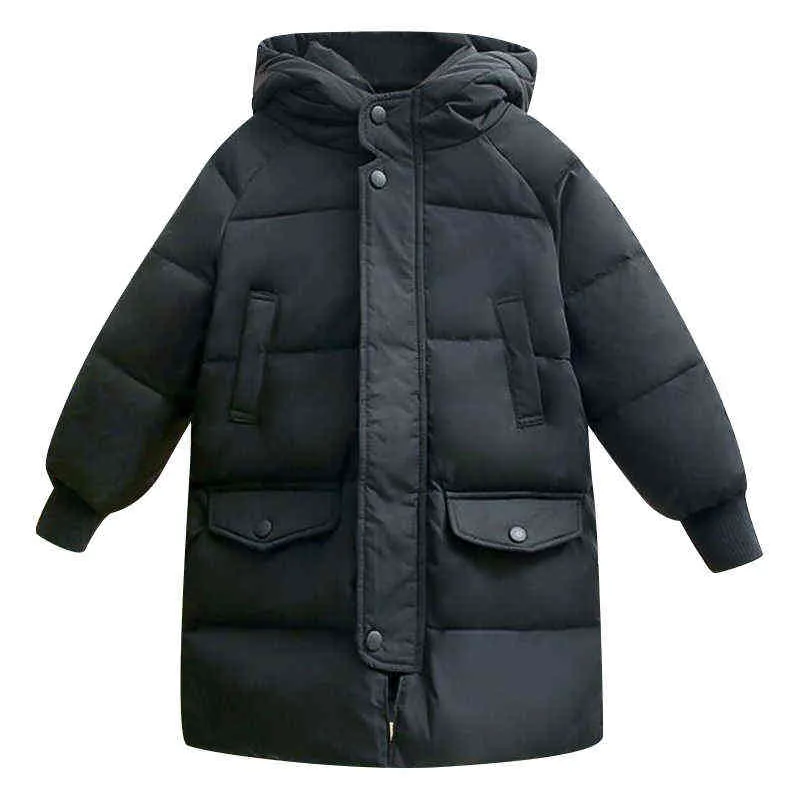 2022 New Winter Fashion Kids Girls Jacket Children Plus Thick Velvet Jacket Large Virgin Long Warm Jacket For Cold Winter J220718