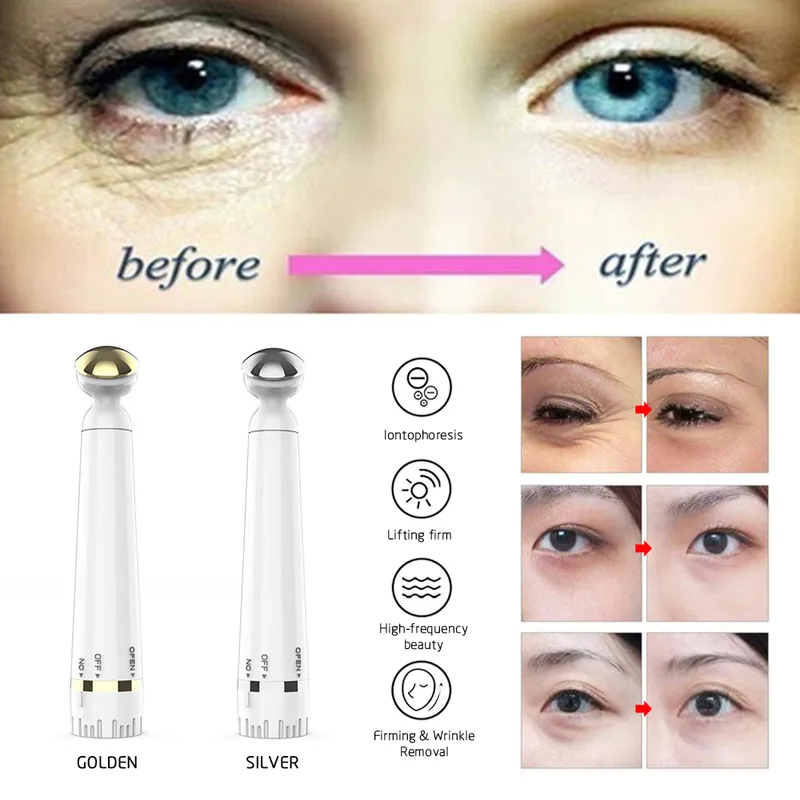 Mini Portable Electric Eye Pen Device Dark Circle s Vibration Thin Face Magic Stick AntiAgeing Wrinkle Massage 220630