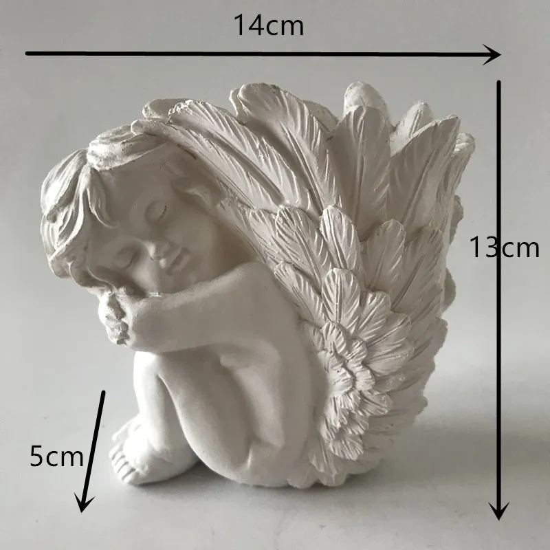 3D Angelo Stampo vaso in silicone Fioriera cemento in cemento Decorazione scrivania da casa Stampi vasi da fiori in silicone artigianato in resina 220601266V