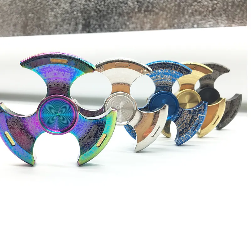 Rostfritt stål Maya fidget spinnare Mute R188 Lager Senior Metal Hand Fingertip Gyro Stress Relief Toys For Adult Kids 220505