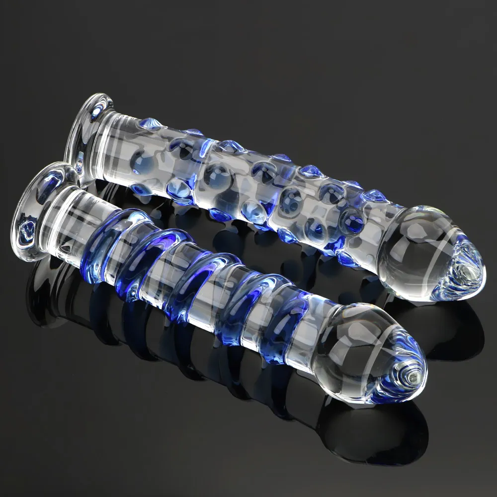 Crystal Glass Dildos G-spot Anal Butt Plug sexy toys for Woman Female Masturbator Adult Products