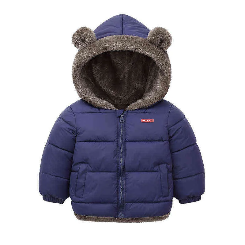 2022 inverno bambino neonati maschi giacche ragazzi con cappuccio spesso caldo ragazze piumino bambini capispalla giacche abbigliamento bambini 2-6 anni J220718