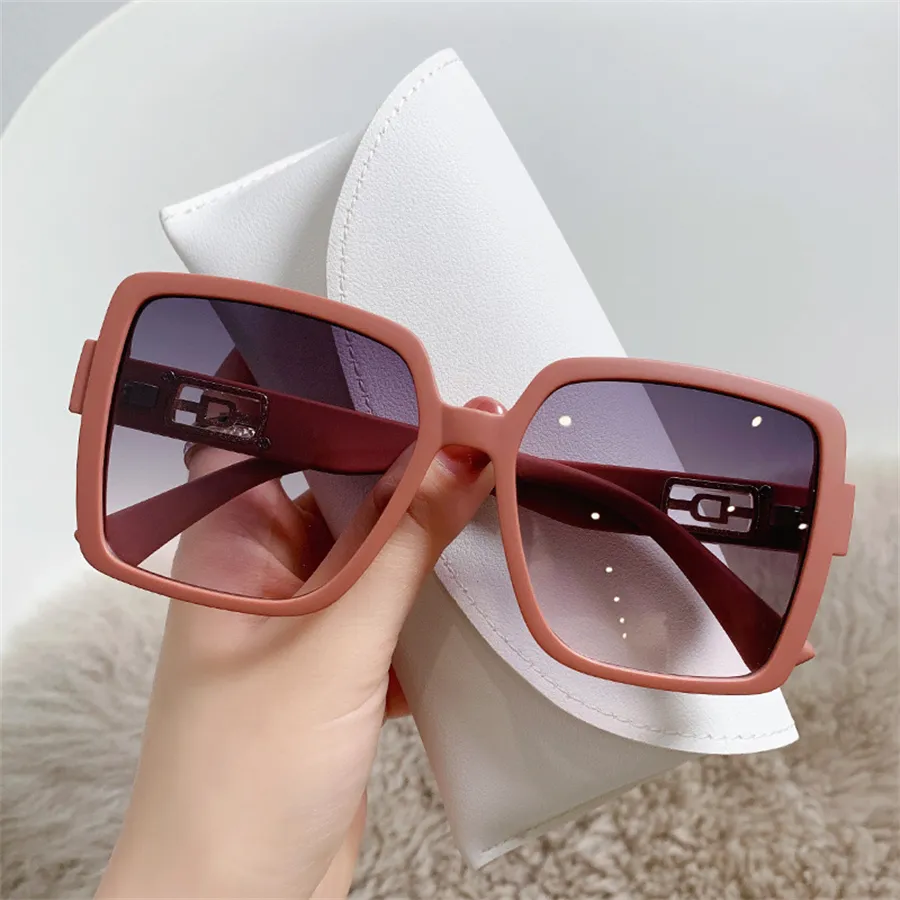 Large Frame Frosted Sunglasses Fashion Trend Women Square Sun Glasses 2022 New2849