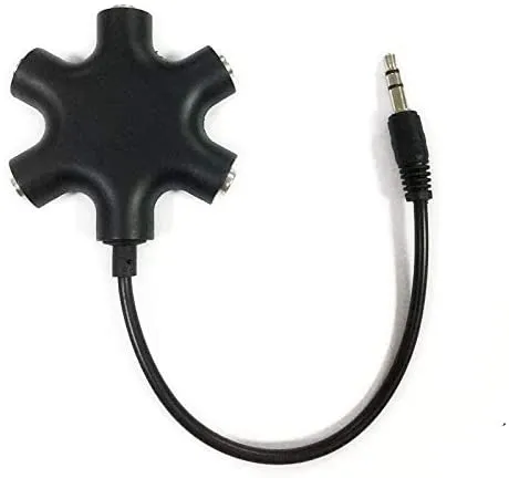 3.5mm Écouteur Audio Splitter 1 Mâle à 5 Femelle Câble 5 Voies Port Aux Musique Son Sortie Câbles Stéréo Casque Extension