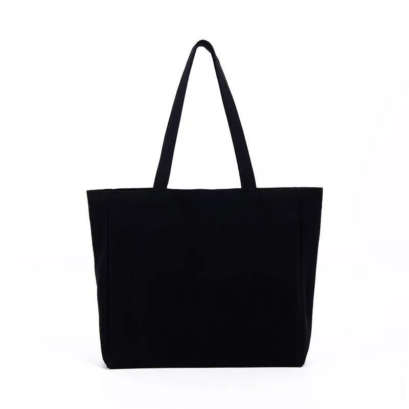 Large Blank Canvas Shopping Bags Eco Reusable Foldable Shoulder Bag Handbag Tote Cotton Tote Bag FY3832 0809