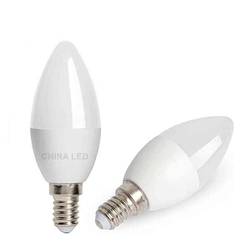 5 LED E14 E27 bougie ampoule 7W 9W Lampada lampe à LED lumière intérieure AC220V LED lustre chaud blanc froid pour la décoration de la maison H220428
