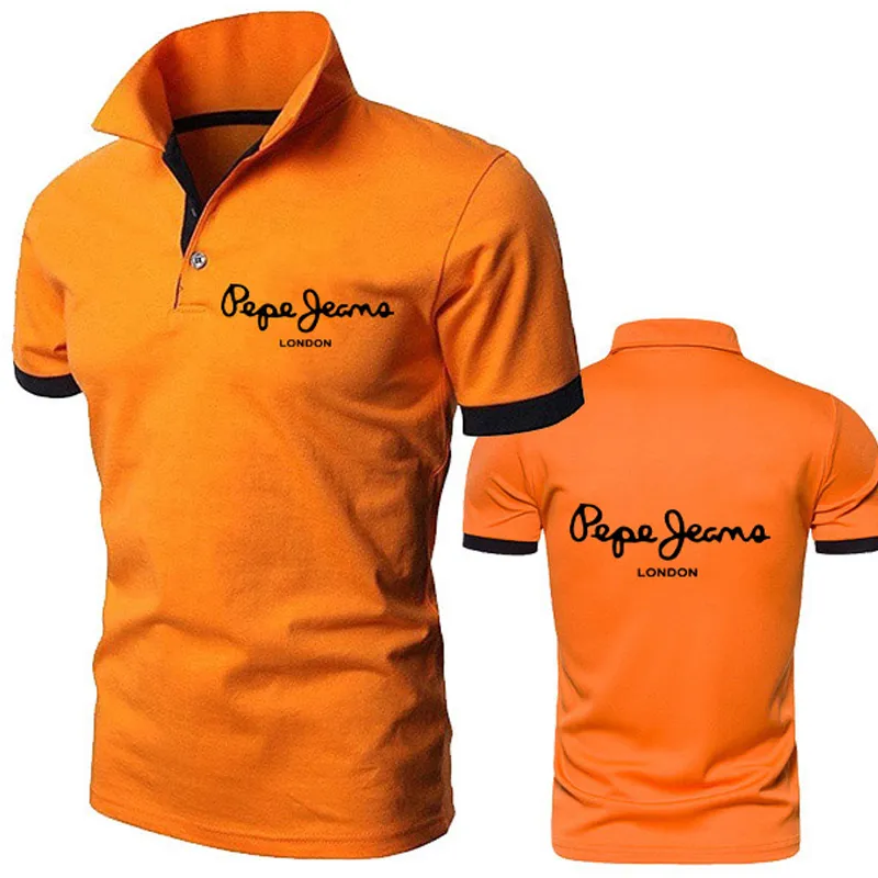 Summer High Quality Men's Polo Shirts High Street Fashion All-match Short Sleeve Male Turn-Down Collar Shirts Business Golf Wear 220706