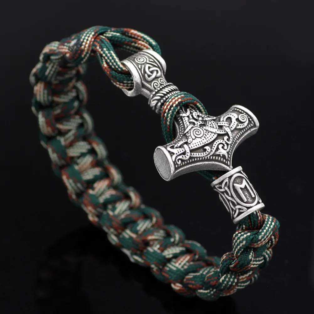 Mode Viking Quake Camouflage geweven armband heren Ierse ornament fabriek groothandel