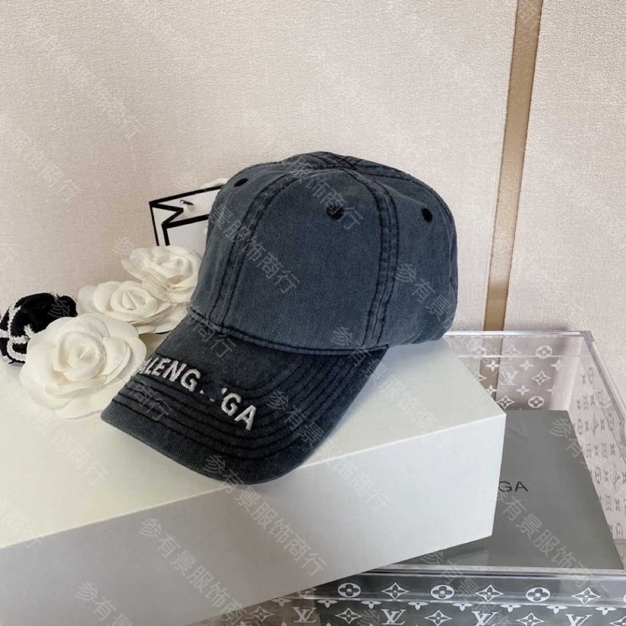 メンズデザイナーの帽子ホームBパリレターのペアレジャー刺繍野球帽を洗う水を洗う古い男性039SおよびWomen039S SA2303301