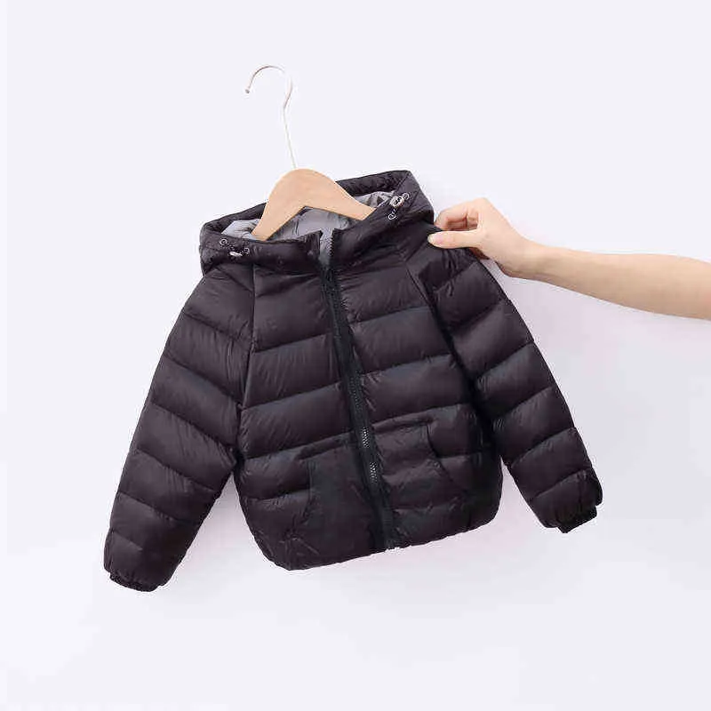 Chwinter New Children Baby Light Down Jacket 2020 Boys And Girls Elastic Candy Down Jacket Childrens Clothing Cotton Jacket J220718