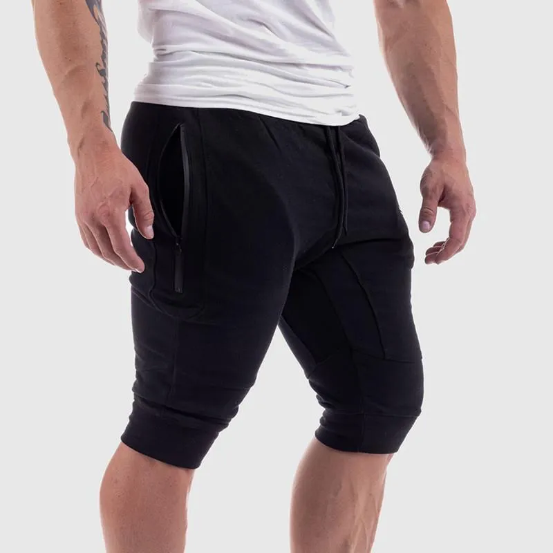 Shorts d'entraînement d'été pour hommes Joggers à cordon 3/4 longueur au genou coton Sport course Homme Bermuda pantalons de survêtement courts décontractés 220530