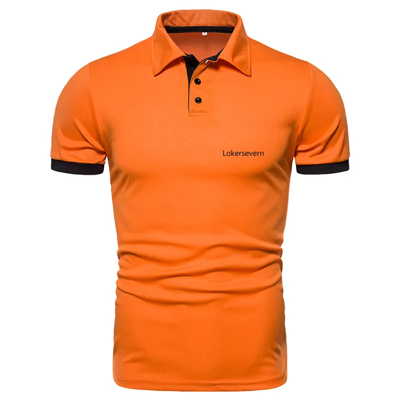 Lokersevern Mens Summer Poloシャツカジュアルビーチショートスリーエレベッドファッションプリントトップ220614