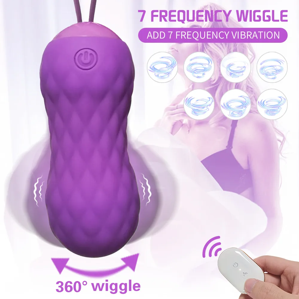 Wiggle gode vibrateur dispositif de Masturbation féminine stimulateur de vagin point G portable oeuf Kegel balle jouets sexy pour Couple