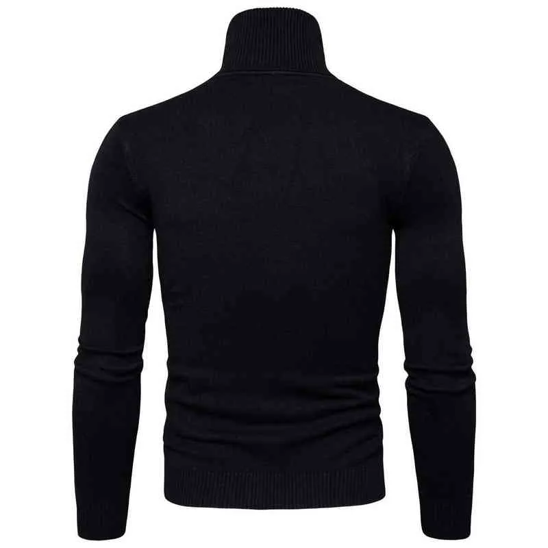 Mens Turtle Neck Sweaters 2022 Winter Men Long Sleeve Sweaters Outfit Fashion Round Neck Sweater Slim Fit Sweaters Sweater Top L220730