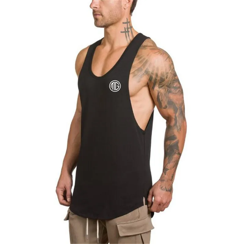 Muscle Guys Gyms kläder Fitness Men TANK TOP MENS BODYBUILDING Stringers Tank Tops Workout Singlet Sporting Sleeveless Shirt 220621
