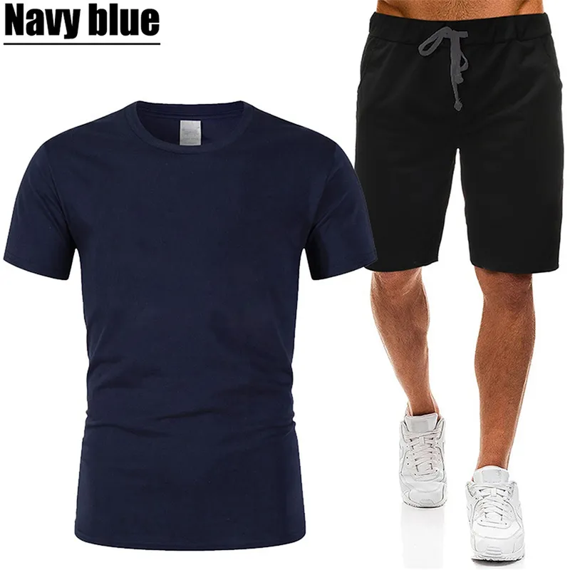 Summer Men Brand Two Piece Man Shorts Set Male Mens Clothing Sportswear Sports Set Sleeves Sweet Ausined Imprimer Courtes survêtements 220610