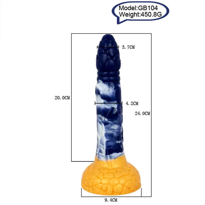 Nxy Dildos Silicone 4 2cm de espesor en forma de imitación para hombres y mujeres Adult Sex Penis Anal Plug Products 0317