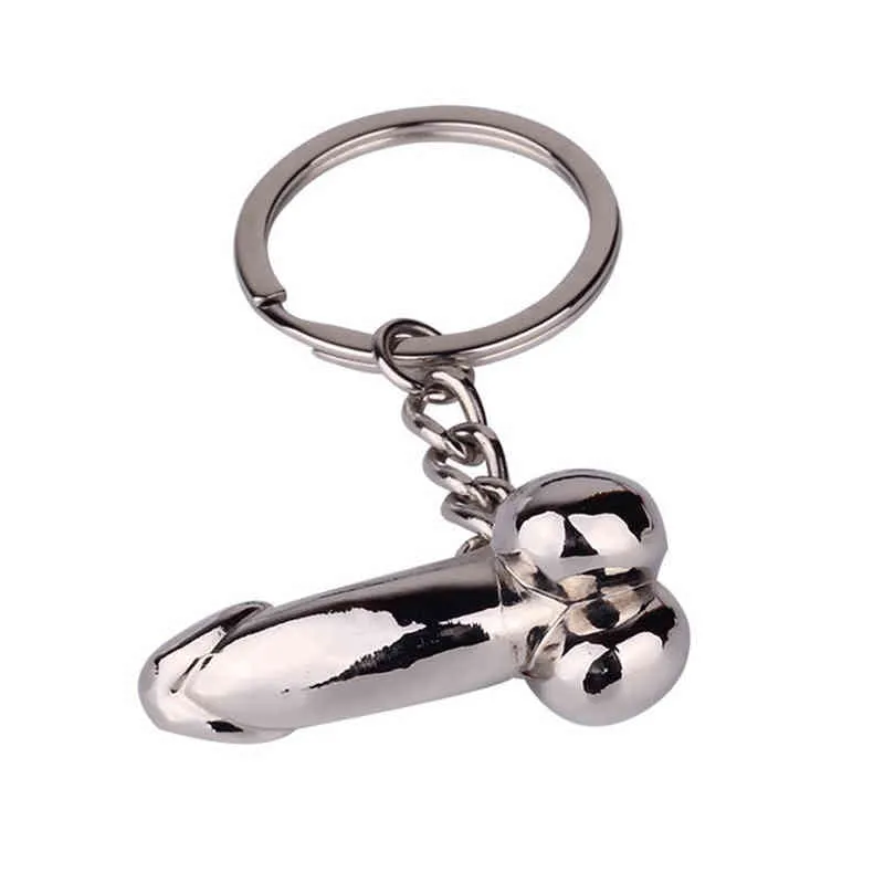 Play Joke Key Chain for Lovers Metal Spoof Keyring Individual Keychain Woman Gifts Car Key Ring Holder AA220318