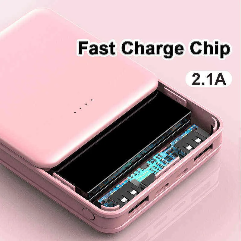Emergência ao ar livre portátil Bateria externa Mini Banco de energia móvel portátil de alta capacidade Mah duplo USB Carregamento rápido J2205317427315
