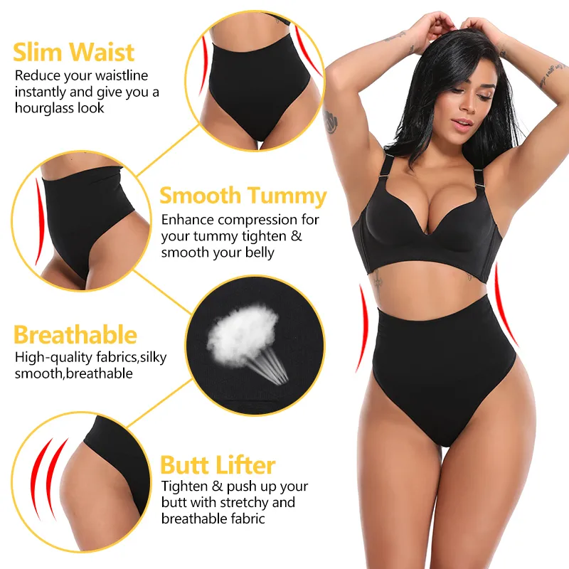 Dimagrante Vita Trainer Butt Lifter Pantaloni Donna Abito da sposa Senza cuciture Tirando Biancheria intima Body Shaper Tummy Control Mutandine Slip 220530